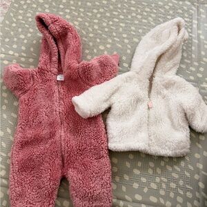 Carter's Pink and White Fleece Jackets for Kids